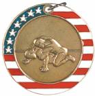 2" Stars & Stripes Medal - Wrestling