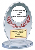 Clear / Red 6 3/8" Standing Oval Award