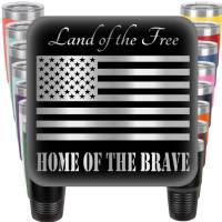 Land of the Free - Home of the Brave Engraved Tumbler