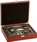 Rosewood Finish 5-Piece Wine Tool Set