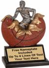 5 1/4" Male Basketball Explosion Trophy Hand Painted Resin