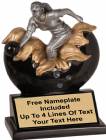 5 1/4" Female Bowling Explosion Trophy Hand Painted Resin