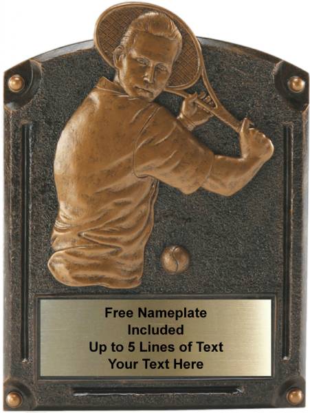 Male Tennis - Legends of Fame Series Resin Plate 6" x 8"