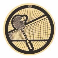 2" Badminton Gold Mylar Trophy Insert