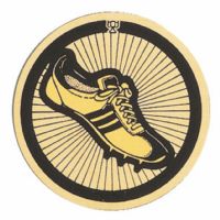 2" Track Shoe Gold Mylar Trophy Insert