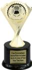 7" Gold Soccer Diamond Victory Trophy Kit with Pedestal Base
