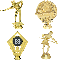 Pool Billiards Trophy Figures