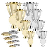 Star Ribbon Cups Gold and Silver