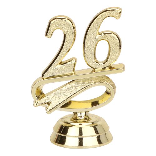 2 1/2" Gold "26" Year Date Trophy Trim Piece