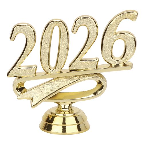 2 1/2" Gold "2026" Year Date Trophy Trim Piece