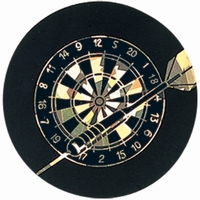 2" Black Holographic Darts Mylar Trophy Insert