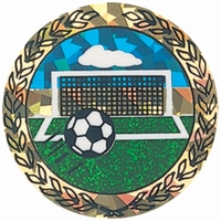 2" Hologram Soccer Mylar Trophy Insert