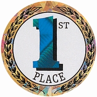 2" Hologram 1st Place Mylar Trophy Insert