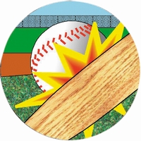 2" 3D Motion Trophy Insert - Baseball