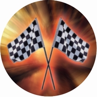 2" Checkered Flag Photo Trophy Insert