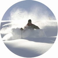 2" Downhill Ski Photo Trophy Insert