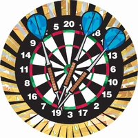 2" Sunburst Darts Mylar Trophy Insert