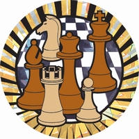 2" Sunburst Chess Mylar Trophy Insert