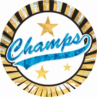 2" Sunburst Champs Mylar Trophy Insert