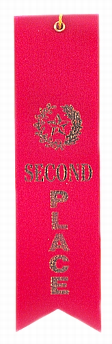 2nd Place Red Award Ribbon with Card #1