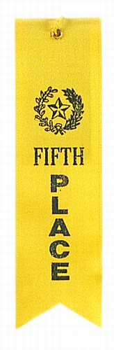 5th Place Yellow Award Ribbon with Card