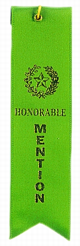 Honorable Mention Award Ribbon with Card