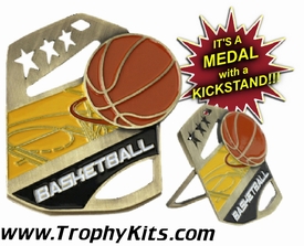 Basketball Cobra Kickstand Gold Award Medal