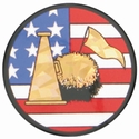 2" US Flag Cheerleading Holographic Mylar Trophy Insert