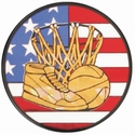 2" US Flag Basketball Holographic Mylar Trophy Insert