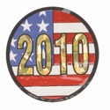 2" US Flag 2010 Holographic Mylar Trophy Insert