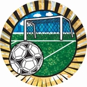 2" Sunburst Soccer Mylar Trophy Insert