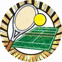 2" Sunburst Tennis Mylar Trophy Insert