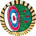 2" Sunburst Archery Mylar Trophy Insert