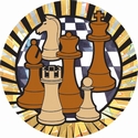 2" Sunburst Chess Mylar Trophy Insert