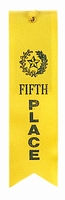 5th Place Yellow Award Ribbon with Card