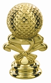 Gold 2 3/4" Golf Ball Trophy Trim Piece