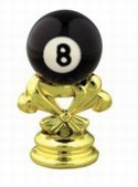 2 5/8" 8 Ball Trophy Trim Piece