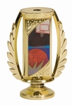 5" Basketball Motion Graphic Spinning Trophy Riser