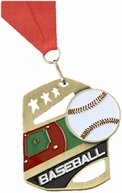 BASEBALL COBRA KICK-STAND MEDAL