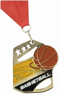 BASKETBALL COBRA KICK-STAND MEDAL