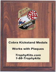 Cobra Kickstand Medal mounted on a plaque