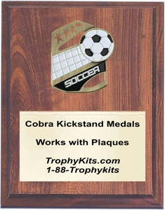 Cobra Kickstand Medal mounted on a plaque