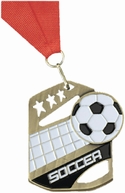 SOCCER COBRA KICK-STAND MEDAL