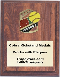 Cobra Kickstand Medal mounted on a plaque