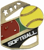 Softball Cobra Kickstand Gold Award Medal