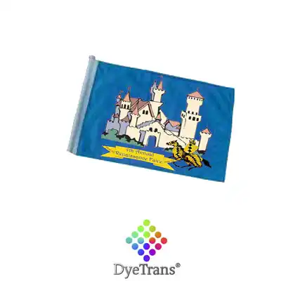 DyeTrans Sublimation Blank Car Flag - 7.5" x 10.5" Double-Ply - No Pole