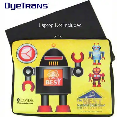 DyeTrans Sublimation Blank Neoprene Laptop Sleeve w/Zipper - 10.8" x 14.2" 2-Sided
