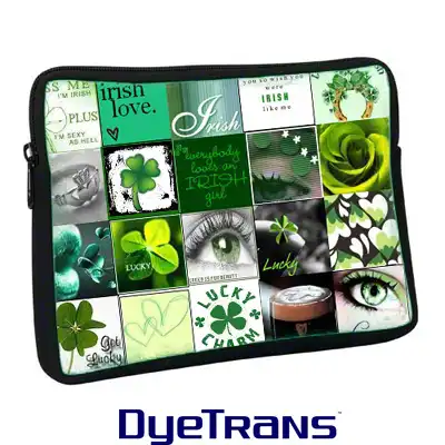 DyeTrans Sublimation Blank Neoprene Laptop Sleeve w/Zipper - 13.5" x 17.3125" 1-Sided