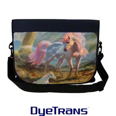 DyeTrans Sublimation Blank Neoprene Laptop Shoulder Bag w/Removable Flap - 12" x 14"
