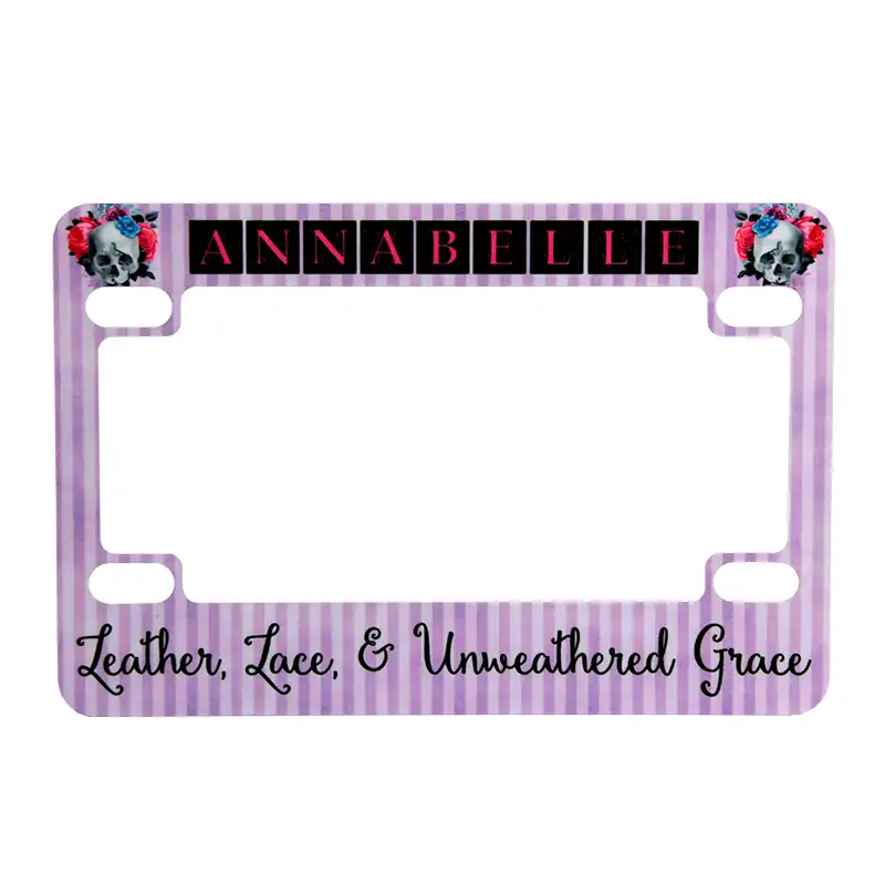 Unisub Sublimation Blank Motorcycle License Plate Frame Gloss White Unisub sublimation blank motorcycle license plate frame gloss white